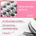 Self Application DIY at Home Individual Lashes Kit Black Wispy Natural Look 120Pcs Lash Clusters False Eyelashes for Beginners. 