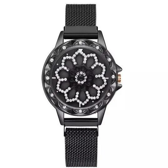 360%20degree%20rotation%20Women%20Mesh%20Magnet%20Buckle%20Starry%20Sky%20Watch%20Luxury%20Fashion%20Ladies%20Geometric%20Quartz%20Watch%20waterproof%202019%20Model%20Magnetic%20Strip%20College/Office%20Girls%20-%20Image%203
