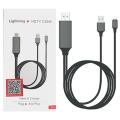 Lightning To HDMI Adapter Cable, 8 Pin To HDMI HDTV AV Transfer Cable for Lightning, HDMI Adapter Cord Support 1080P HDTV, 2M,. 