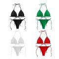 Sexy Women's Swimwear 2PCS Bikini Set with Bra Tie Side G-String Thong Triangle Beach Swimsuit for Summer Bathing Suit for Swimming. 