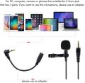 Clip on Microphone, Gyvazla 3.5mm Lavalier Lapel Omnidirectional Condenser Microphone for Phone & Android Smartphones or any other mobile device. 