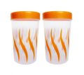 Pack of 2 Kitchen Storage Plastic Printed Container Set 1800ml Color May Vary. 