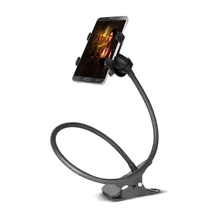 Universal Flexible 360 Rotating Mobile Holder with Clamp Mount for Smartphones