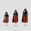 Luxury Stiletto Black High Heels with Red Bottom, Pumps Shoes for Women, Pointed Toe Wedding Shoes. 