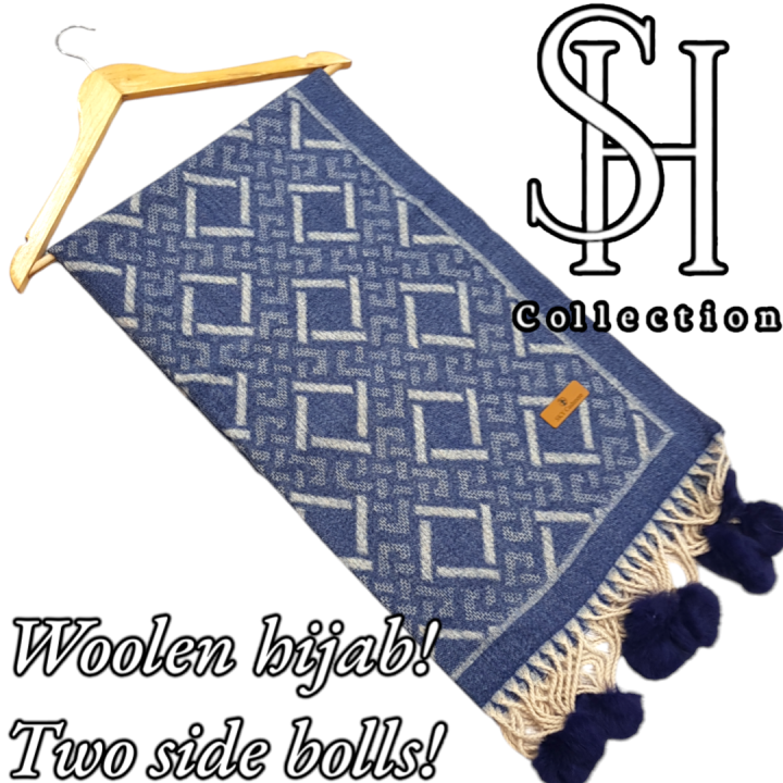 WOOLEN HIJAB / Mini shawl / Printed Woolen stoler / Warm stoler for girls / women / Shoulder shawl for girls