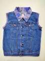Boys Kids Premium Branded Sleeveless Trendy Printed Collar Denim Jeans Vest Jacket. 