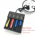 1 Piece 18650 Battery Charger 4 Slots Charging for 3.7V 18650 26650 21700 14500 16340 EU Plug. 
