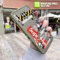 chenyyka For Redmi Note 9s Case Fashion Tide Brand Cool Boy Pattern Thin Side Square Edge Frosted Transparent Hard Phone Cases New Design Shockproof Silicone Casing Full Cover Camera Protection Softcase. 