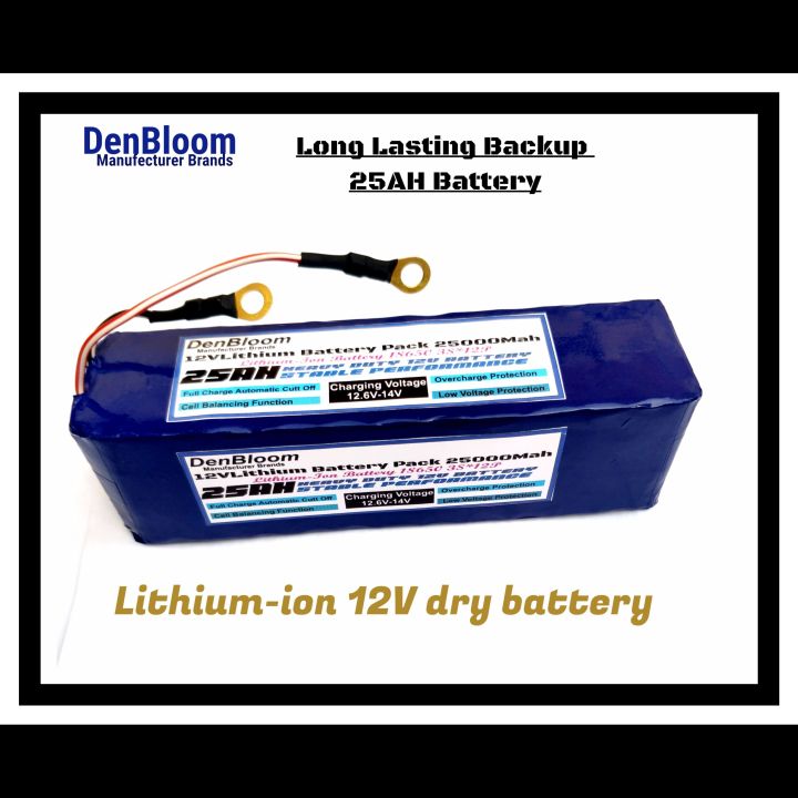 Battery 12V - Lithium battery 25AH - Dry battery 25AMP -12volt Lithium- ion Battery Pack