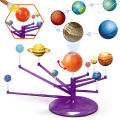 New 2 In 1 Astronomy Planet Teaching Model Diy Stem Solar System Nine Planet Toy with Planetarium Projector. 