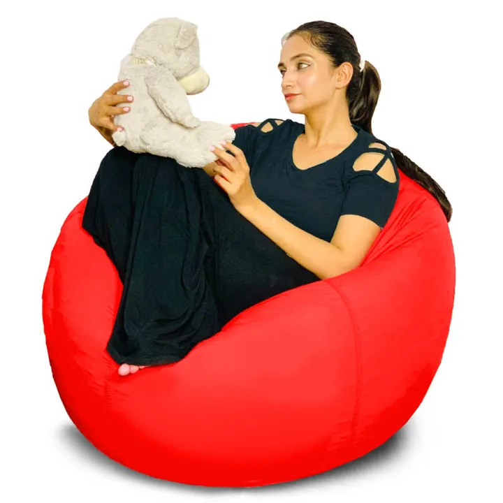 Relaxsit%20Puffy%20Plain%20Fabric%20Bean%20Bag%20Chair%20-%20Home%20Decor%20Chairs%20Matching%20Furniture%20-%20Luxury%20Furniture%20Bean%20Bag%20-%20Image%202