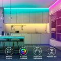 LED Strip Light with Remote 5M, SOLMORE RGB Strips Lighting SMD5050 Color Change LED Rope Lights Ideal for bedrooms, Party Decorations, with Adhesive and Fixed Clips, 12V Power Supply. 