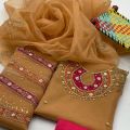 3Pcs Dress For Women's New Design Handmade Collection Wedding Season Suite For Girls Dress New Arrival Collection Handmade Embroidery Work. 
