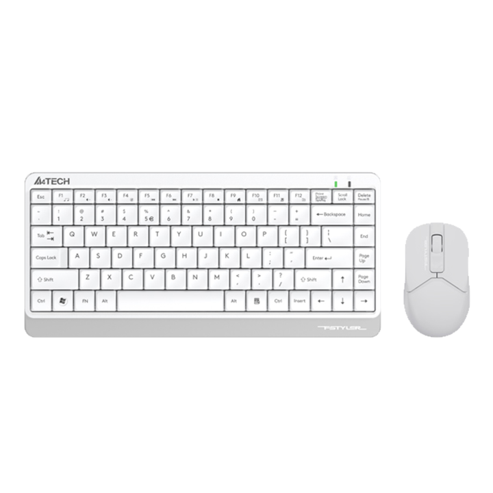 A4Tech FG1112S FSTYLER  Wireless Keyboard & Mouse Combo Set - Silent Clicks Mouse - Black/White