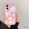 Cartoon Cute Melody Hello Kitty Phone Case Compatible For IPhone 11 15 14 12 13 Pro Max 7 8 6S 6 Plus XR X XS MAX SE 2020 3D Wavy Curved Edge Soft Tpu Case. 