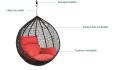 Hanging Swing Chair for ceiling + Cushion set  + Chain -. 