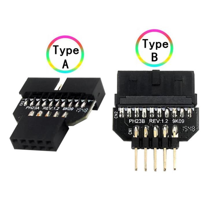 Motherboard USB2.0 9Pin to USB3.0 19pin Front Panel Connector Converter USB 3.0 19/20pin to USB 2.0 9pin Header Female Adapter