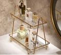 Cosmetic Storage Shelves  Makeup Organizer Rack  Acrylic & Metal (2-Tier). 