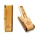 Customized Name Luxury Wooden Ballpoint Pen Gift Set with Wooden Business Pen Case Display, High Quality Office & School Pen. 