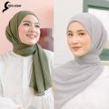 Pastel Hijaabi Pack of 2 Hijab Scarf Georgette Chiffon Hijab For Girls. 