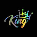 17cm*11.1cm KING CROWN Sticker for Car Funny Vinyl Decoration Car Window Reflective Sticker Decal Black Silver Car Accessories. 