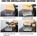 Dish Soap Dispenser for Kitchen Soap Pump Dispenser 2 in1 Sponge Holder, Instant Refill Durable Rustproof Counter Top Sink Dispenser, (Grey). 