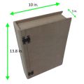 Plain DIY MDF Book Style Box for Craft | Unfinished MDF Box Plain for Decoupage | MDF Box for Art and Craft | 10x7x2.8 inch 10mm Thickness. 