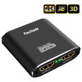 HDMI Splitter 1 in 2 Out - Techole 4K 2 Way HDMI Splitter, Aluminum Powered HDMI Switch Ver 1.4 HDCP Bypass, Supports 4K@30Hz 1080P 3D for PS4 Xbox Sky Box Fire Stick, DVD Player HDTV Projector etc. 