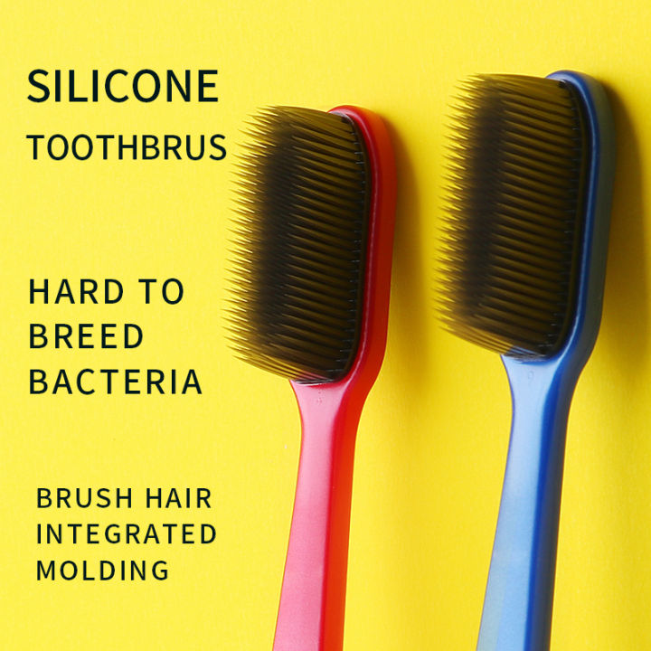 【HOT】 Nano Silicone Toothbrush 4 Packages Adult Specific Toothbrush Suitable For People With Sensitive Gums