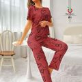 New Design Flapper Design Trouser Night Dress For Women And Girls Full Seleves Night Suit For Women Best For Night Wear. 