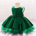 Fancy net and kattan silk frock with cancan | Frock for Baby Girls in Multicolor- 1 yr to 12 yr kids party dress. 