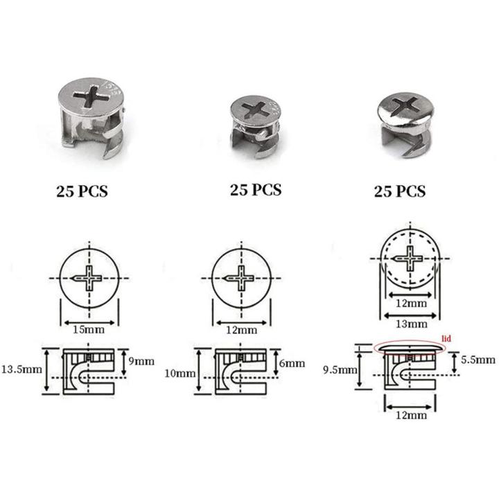 Hardware Bolts-25 x 15x13.5mm Furniture Cam Fittings
25 x 12x10.5mm Furniture Cam Fittings
25 x 13x9.5mm Furniture Cam Fittings-silver