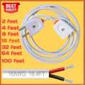 Flexible Extension Cable with 2 Pin Male Female Electric Plug Switch. 