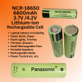 18650 6800mAh 3.7V NCR Lithium ion Rechargeable Battery Cell Pack of Two. 