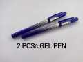 Pack of 2 Pens, M$G i-Erase-II 0.7mm Gel Pen, Eraser on Cap, Blue ink, Plastic Body with Rubber Grip. 