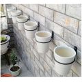 8 inches wall mount heavy duty outdoor indoor garden wall decor flower plant pot hanging hook bracket ring. 