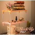 Stack Up Shelf with Steel Metal Leg, Folding Kitchen Organizer Cabinet Shelves – Foldable Shelf Stand Jar Rack Cupboard Storage Support 1-3 Tier Kitchen Pantry Organizer Kitchen Accessories Storage Racks. 