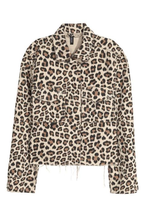 Leopard print jean jacket best sale