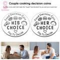 Valentine Day Gift for Her Valentine's Day Surprise Food Decision Maker Cute Double-sided Flip Coin for Fun Choices Gift Ideas for Boyfriend Girlfriend. 