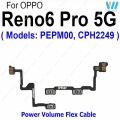 Power Volume Buttons For OPPO Reno 5 5Pro 6Pro 5 6 Plus 6Lite 5G Power Volume Button Side Key Flex Ribbon Flex Cable Replacement. 