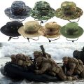 Newest Camouflage Outdoor Mountaineering Fishing Caps Round Boonie Hats Military Camping Outdoor Hat. 