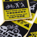 DONT TOUCH MY BIKE Bicycle Decorative Warning Sticker Waterproof Decal Yellow. 