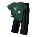 Summer Soft And Comfy Casual Suit Half Sleeve Tshirt And Flapper Trouser combo For Women And Girls. 