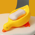 1PC Yellow Duck Shape Soap Box Cartoon Soap Dish Drainable Soap Holder Soap Container Soap Dish For Tray Bathroom Accessories. 