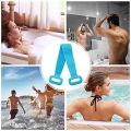 2 pcs Combo Silicone Body Massage Bath Brush with Soap Dispenser and Silicon Body Back Scrubber & Massager for Deep Cleaning, Exfoliating& Massaging Hair Scalp & Body (Multicolor). 