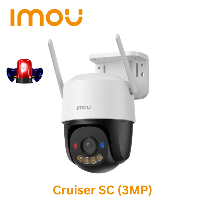 IMOU Cruiser SC 3MP Two-way Talk 360° P&T Outdoor Weatherproof / Red-Blue Warning Lights / Smart Home Security / Outdoor CCTV Wi-Fi IP Camera / IPC-K7FP-3H0WE