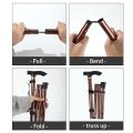 4-sections Folding Walking Stick For The Blind People / Foldable Walking Stick Adjustable Lightweight Easy Folding Collapsible Cane Best. 