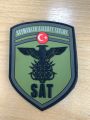 Pvc Rubber logo patches hook & loop velcro. 