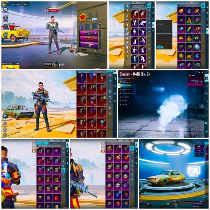 M416 GLACIER LVL 2+1 MATERIAL+40 MYTHICS-60 LVL-RENAME CARD