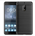 Leweisi Carbon Fiber Bumper Phone Case For Nokia 6 Back Cover Coque Shockproof Protective. 